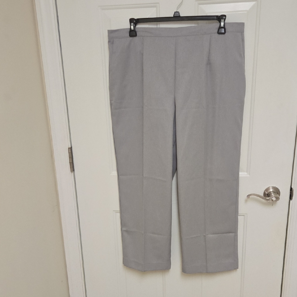 Alfred Dunner Light Gray Trousers